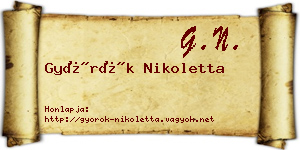 Györök Nikoletta névjegykártya