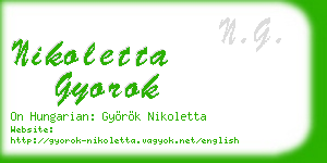 nikoletta gyorok business card